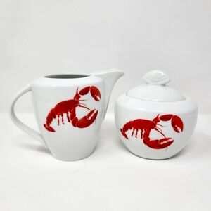 Vintage Studio Nova Lobster Sugar Bowl and Creamer Set